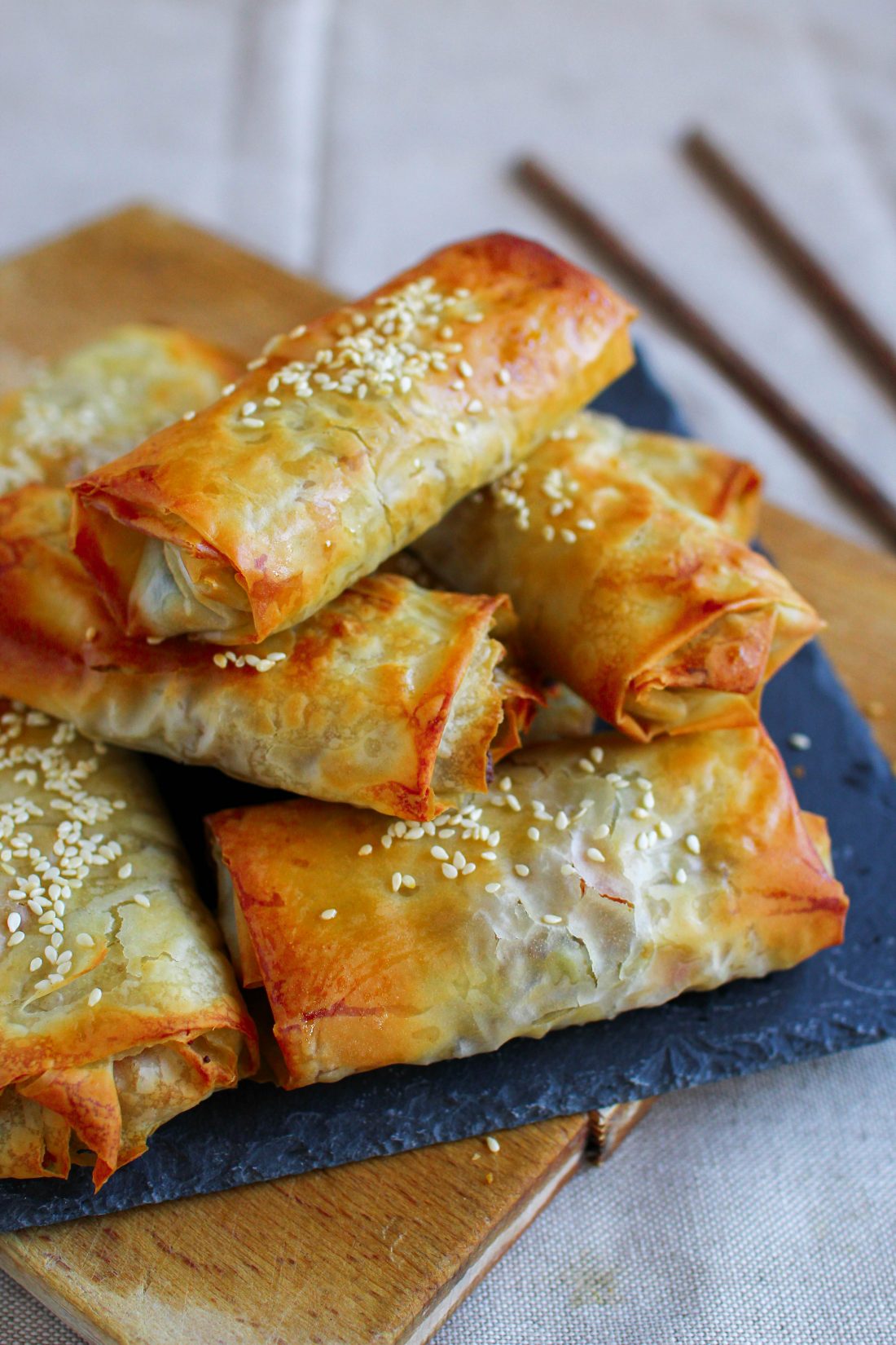 Involtini Di Pasta Fillo Con Verdure E Tofu